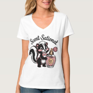 T-shirt Skunk with Perfume Bottle Design