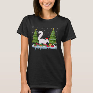 T-shirt Skunk Xmas Arbre Éclairage Hommes Femmes Vilain No