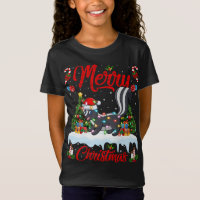Skunks Amoureux Noël Éclairage Santa Hat Skunks Ch