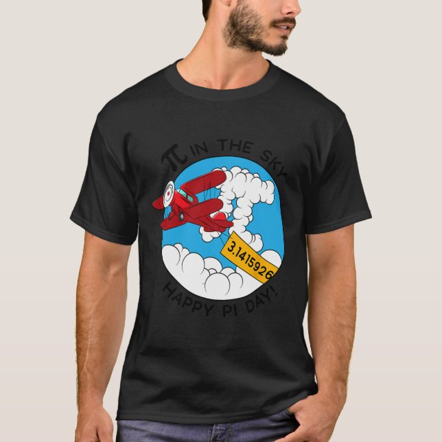 T-shirt Sky Avion Funny Math Nerd Anniversaire Cadeau Pi J (Devant)