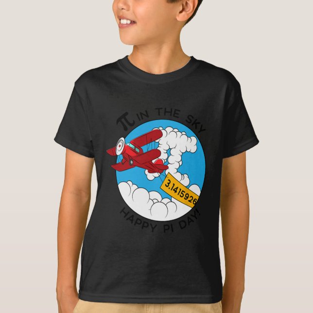 T-shirt Sky Avion Funny Math Nerd Anniversaire Cadeau Pi J (Devant)