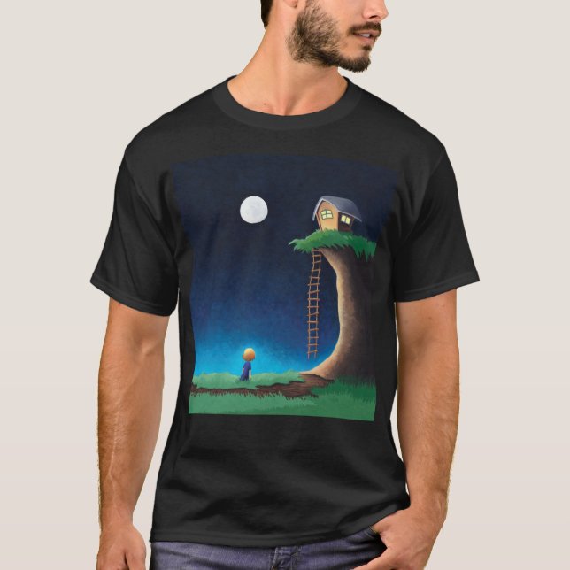 T-Shirt Sky de nuit Pleine lune (Devant)