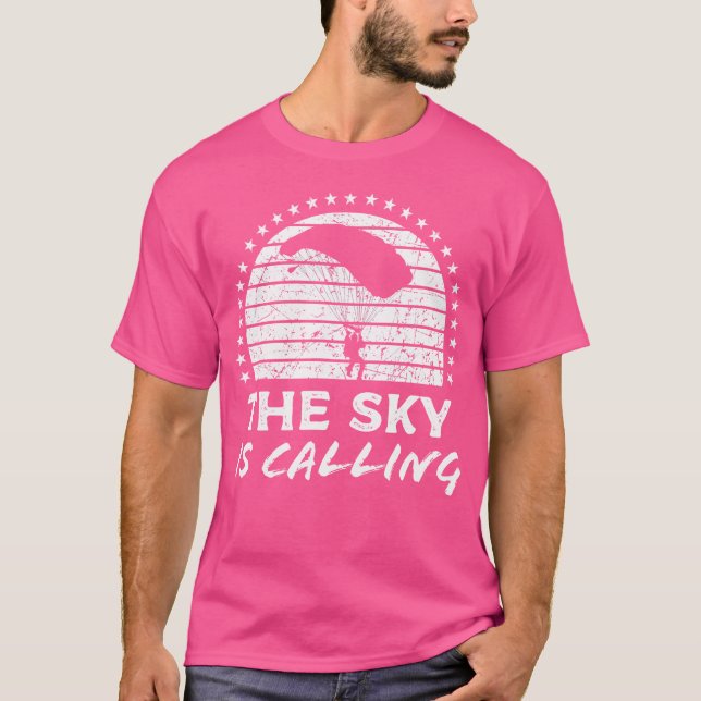T-shirt Sky Diver Retro Skydiving Parachute Jumper (Devant)