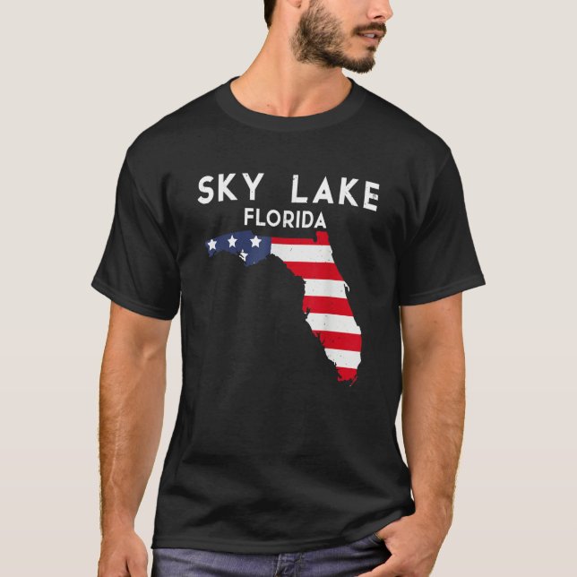 T-shirt Sky Lake Florida USA State America Travel Floridia (Devant)