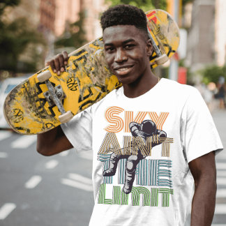 T-shirt Sky n'est pas la limite graphique vintage