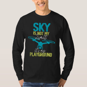 T-shirt Sky N'Est Pas Mon Limite Playground Rc Avion Drone