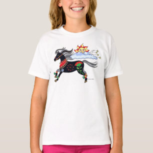 T-shirt Sky Pony Ukrainien Folk Art par Vera Trembach