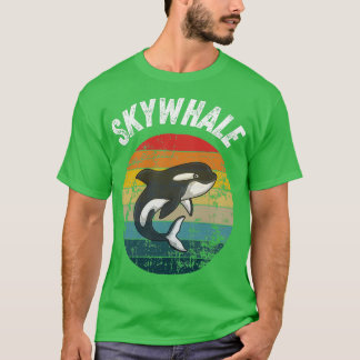 T-shirt Skybaleine Retro Sunset Orca Whale