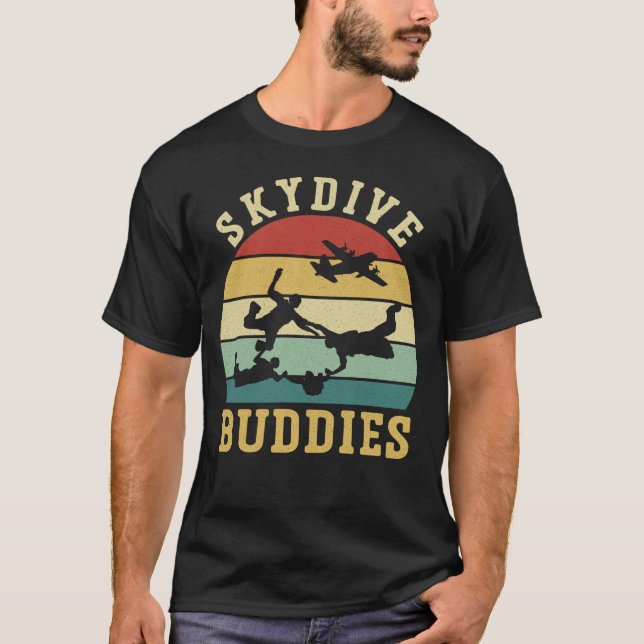 T-shirt Skydive Buddies Skydive Vintage Retro (Devant)