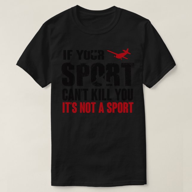 T-shirt Skydive ce sport peut vous tuer (Design devant)