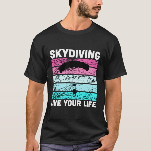 T-shirt Skydive En Couleurs Pour Instructeur Skydiving (Devant)