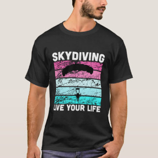 T-shirt Skydive en Couleurs Rétro pour les Amateur