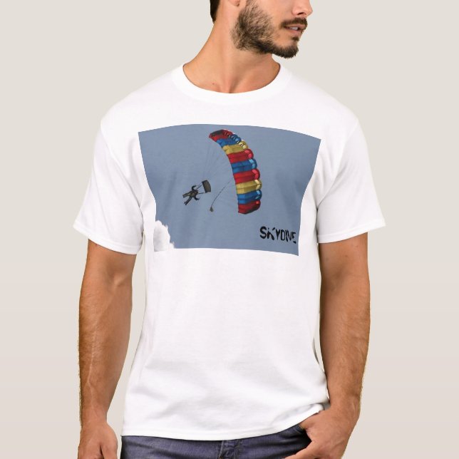 T-shirt skydive-parachute-nuages, SKYDIVE (Devant)