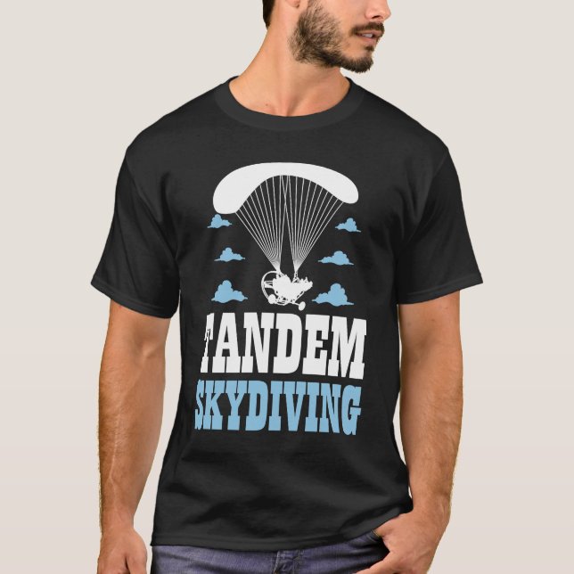 T-shirt Skydive Parachute Parachutist Skydiver Tandem Skyd (Devant)