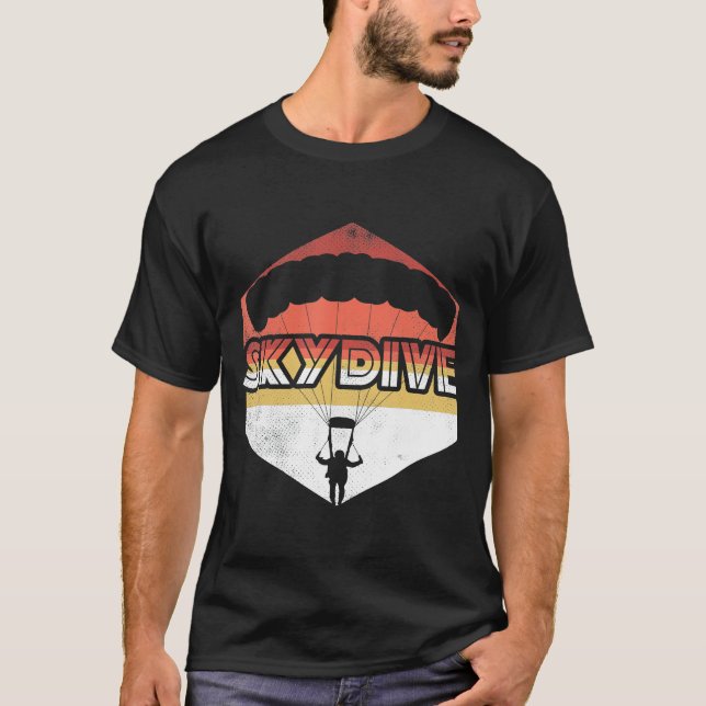 T-shirt Skydive Plongée Pour Parachutistes (Devant)