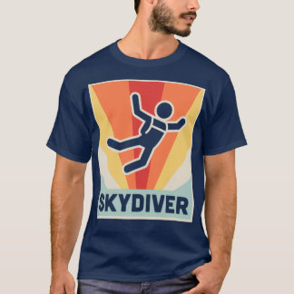 T-shirt Skydiver de style vintage