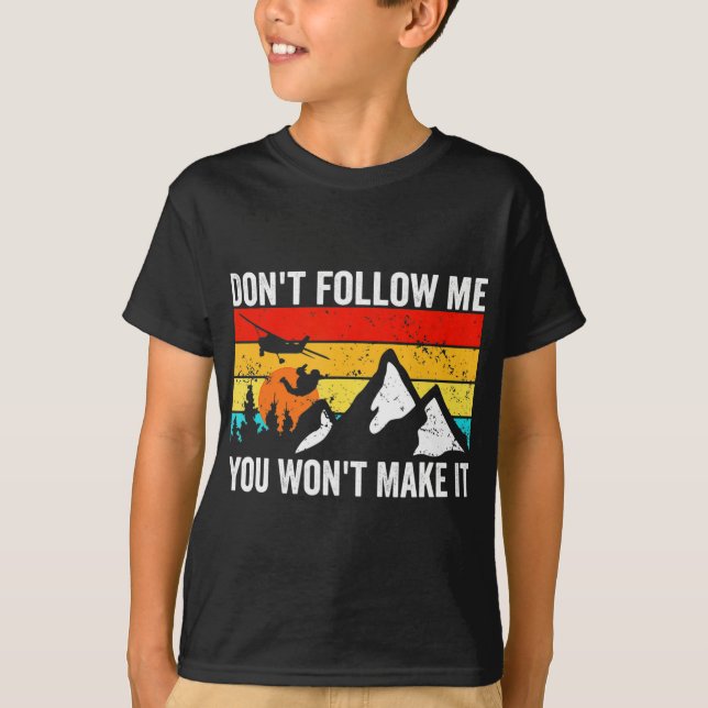 T-shirt Skydiver Dont Follow Me I Do Stud Things Skydivi  (Devant)