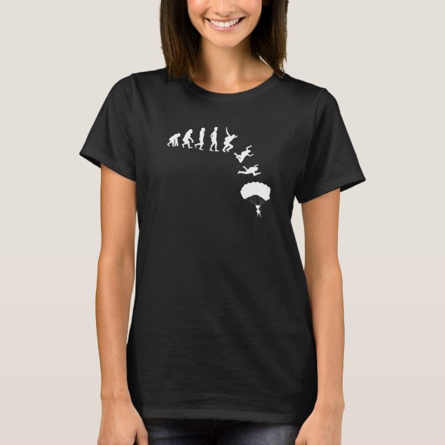 T-shirt Skydiver Evolution Parachute Skydiver (Devant)