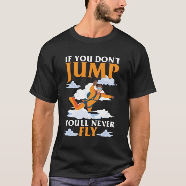 T-shirt Skydiver Parachute Sky Dive Skydive (Devant)