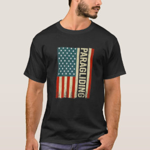 T-shirt Skydiver Parapente Drapeau Américain P