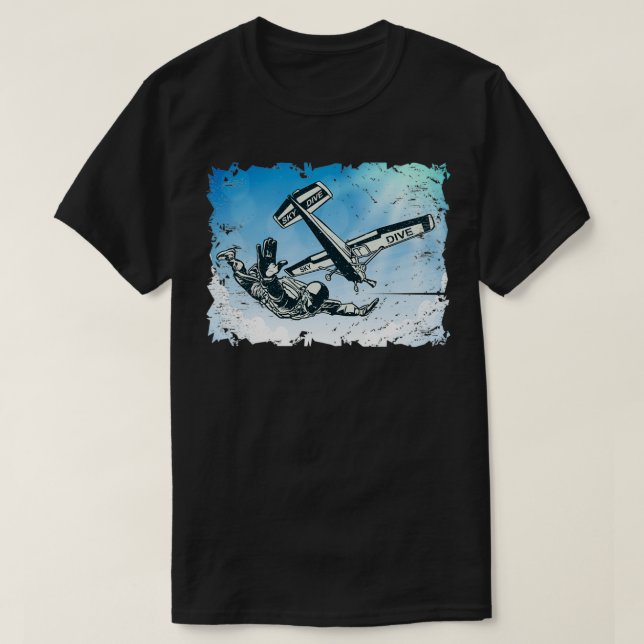 T-shirt Skydiver Skydive Skydive Paraglider (Design devant)