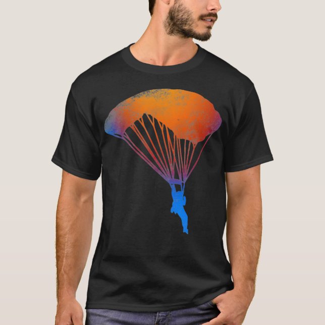 T-shirt Skydiving Parachuting Skydiver Cool Graphic Design (Devant)