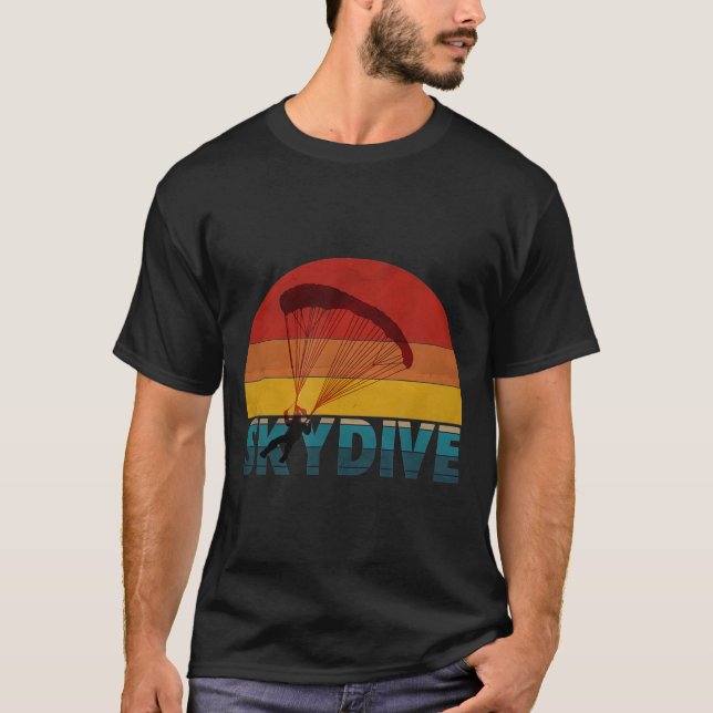 T-shirt Skydiving-Retro Skydive Vintage (Devant)
