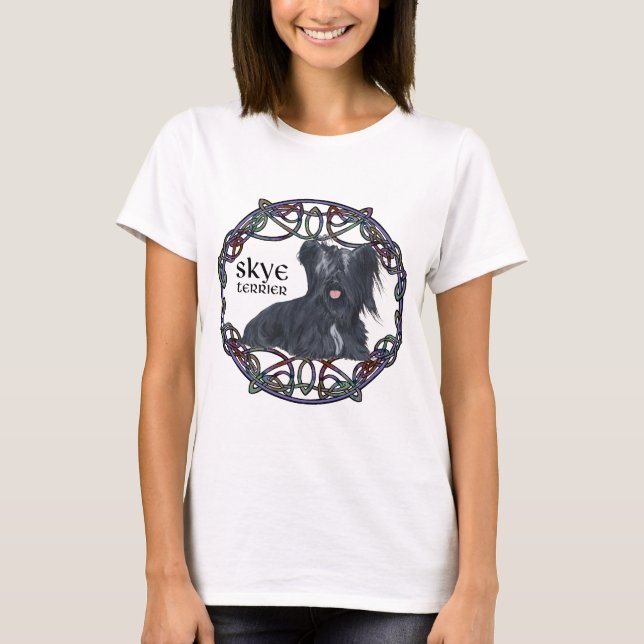 T-shirt Skye Terrier en entrelacs celtiques (Devant)