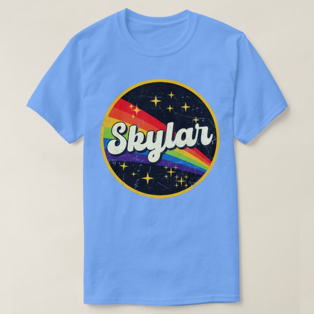 T-shirt Skylar Arc-en-ciel dans l'espace GrungeStyle Vinta (Design devant)