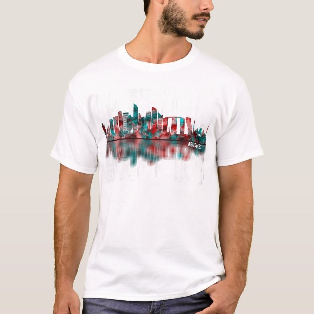 T-shirt Skyline d'Abou Dhabi (Devant)