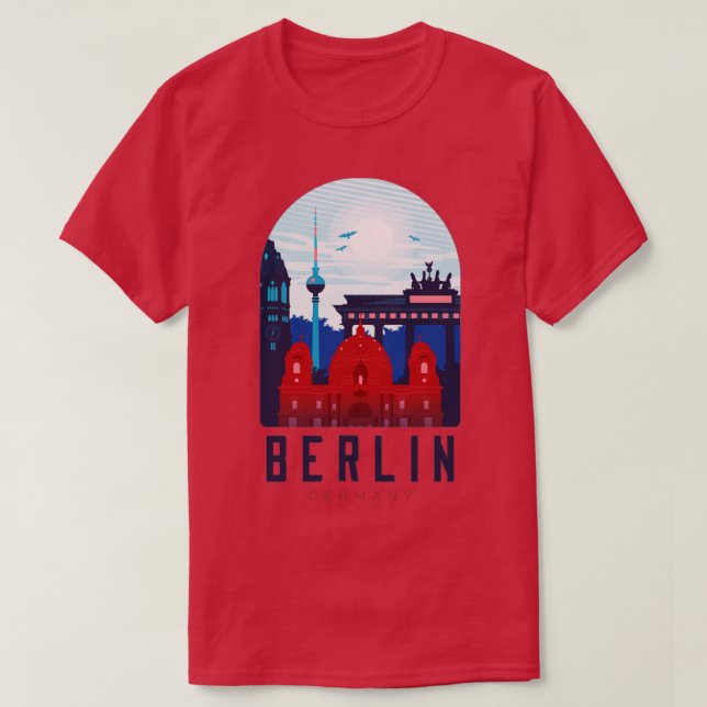 T-shirt Skyline de Berlin1 (Design devant)