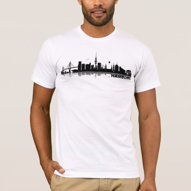 T-shirt Skyline de Hambourg tee-shirt (Devant)