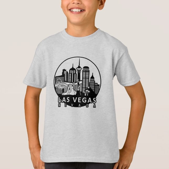 T-shirt Skyline de Las Vegas Nevada (Devant)