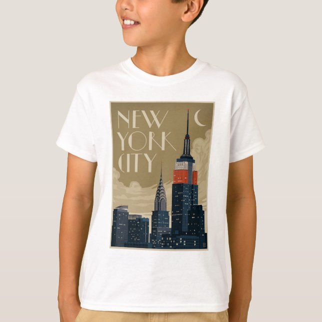 T-shirt Skyline de New York (Devant)