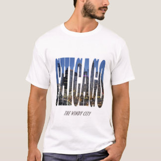 T-shirt Skyline de nuit de Chicago