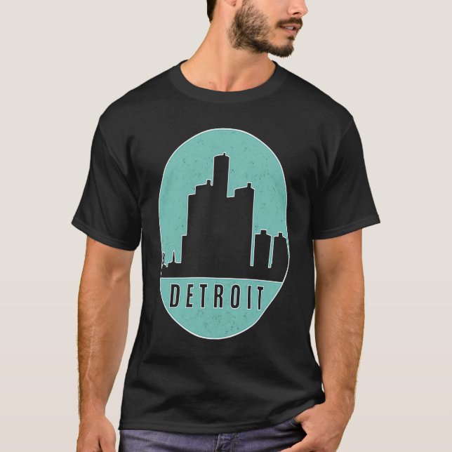 T-shirt Skyline Détroit 2 (Devant)