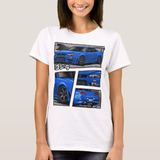 T-shirt Skyline Gtr R34 Manga Lovers T-ShirtGTR R-34 Manga