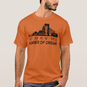 T-shirt Skyline Hamburg Silhouette Coordonnées GPS Ville