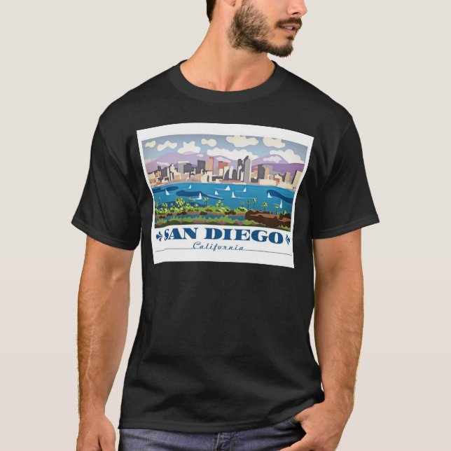 T-shirt Skyline San Diego (Devant)