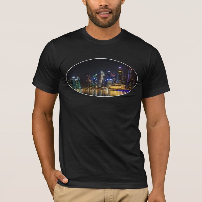 T-shirt Skyline Singapour pittoresque (Devant)