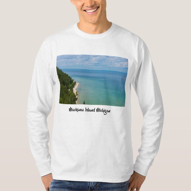T-shirt Skyview de l'île Mackinac (Devant)