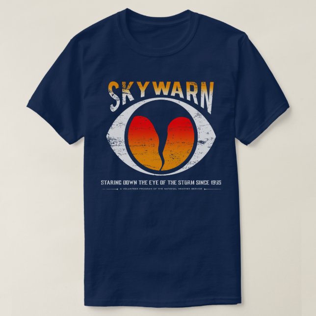 T-shirt Skywarn en détresse est également disponible comme (Design devant)