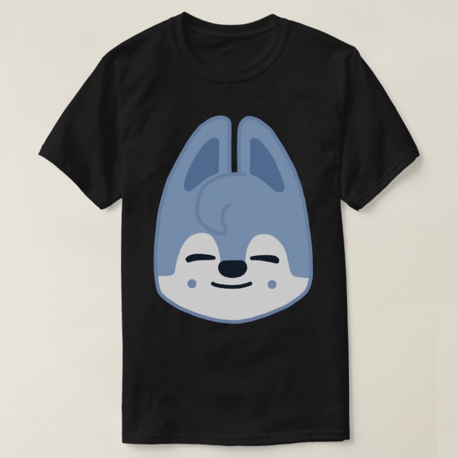 T-shirt SKZOO Wolf Chan Stray Kids Bang Chan Sticker (Design devant)