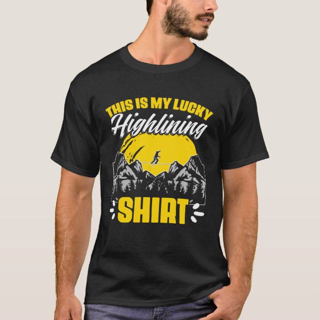T-shirt Slackliner acroatics Lucky Highlights (Devant)