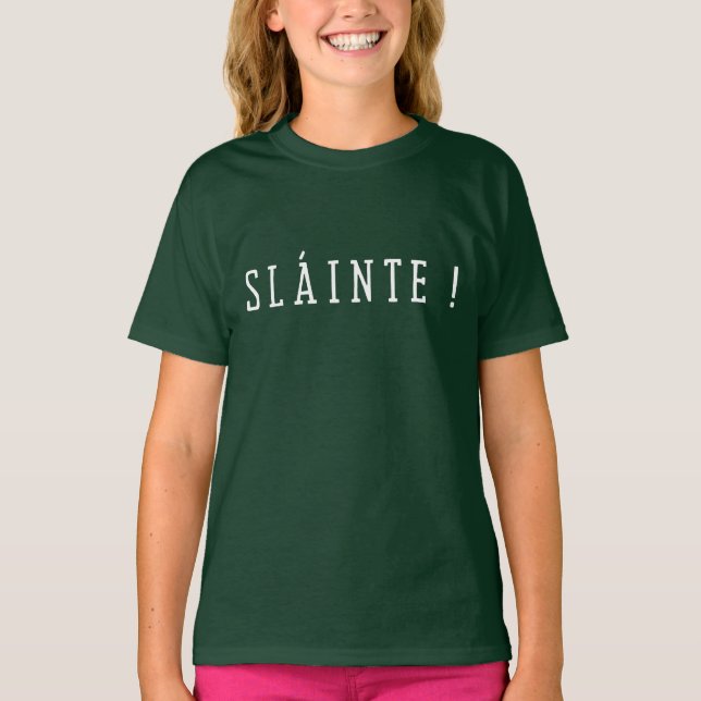T-Shirt Slainte - Fête de la Saint-Patrick (Devant)
