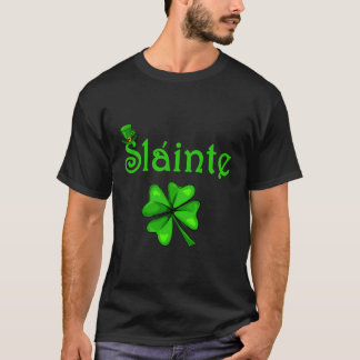 T-shirt Slainte Irlandais salue la bonne santé St Paddys D