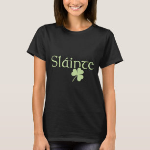 T-shirt Slainte Shamrock Irlandais Chanceux Vert Irlande S
