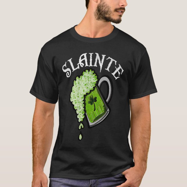 T-shirt Slainte St Patricks Day Men Women Beer Drinking Mu (Devant)