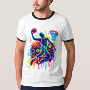 T-shirt Slam Dunk de basket-ball dynamique