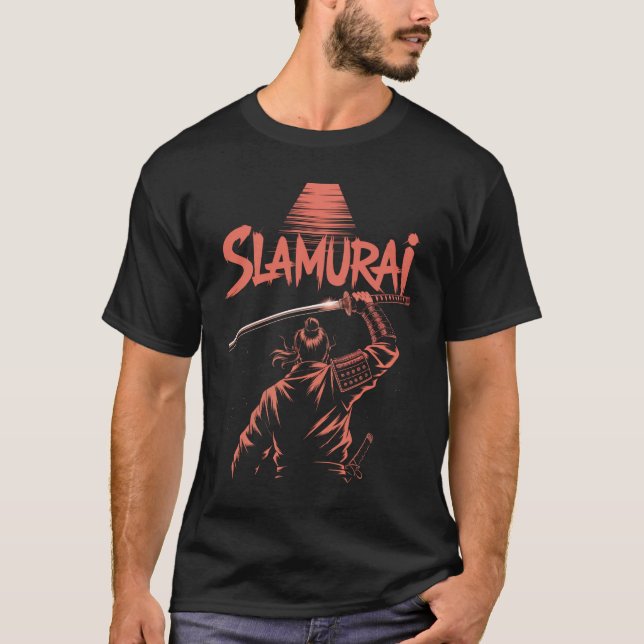 T-shirt Slamurai Funny Samurai Pun Tee Japonais Parodie An (Devant)